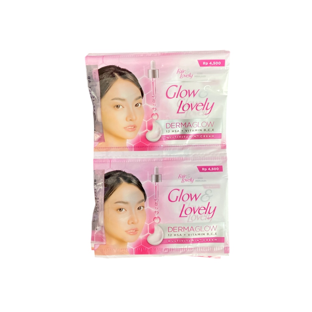 (2PCS) Fair & Lovely Sachet 9gr Fair Lovely (Glow & Lovely) Cream Sachet