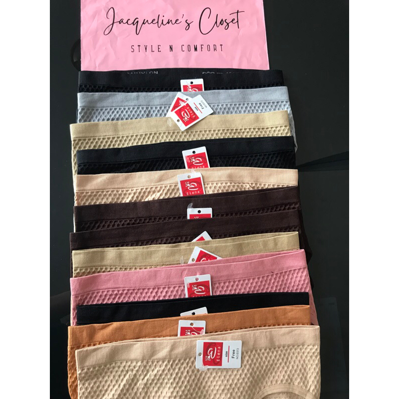 Elena CD Celana Dalam E072(3pcs) Free Size Wanita  Midi Nilon+Polyester Fit BB 55Kg