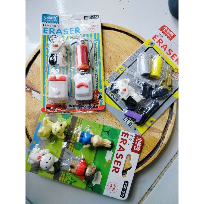 

eraser ikonik / penghapus karakter/penghapus lucu set