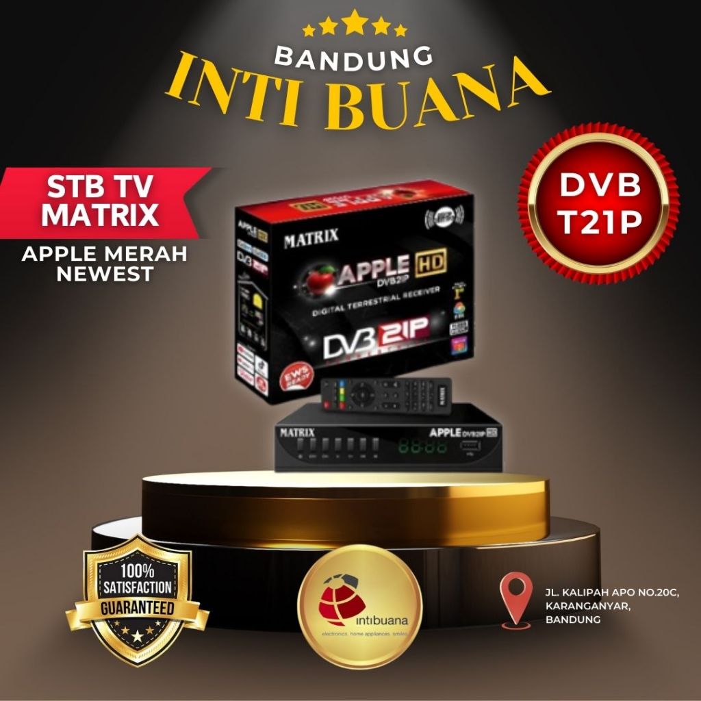 NEW - SET TOP BOX DVB2IP TV DIGITAL MATRIX APPLE MERAH / MATRIX APPLE MERAH DVB T2 /MATRIX GARUDA HD