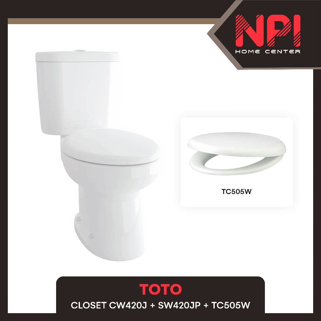 Toto - Closet Kloset Toilet Duduk Cw420J Sw420Jp / Cw 420 J Sw Jp Tc505W