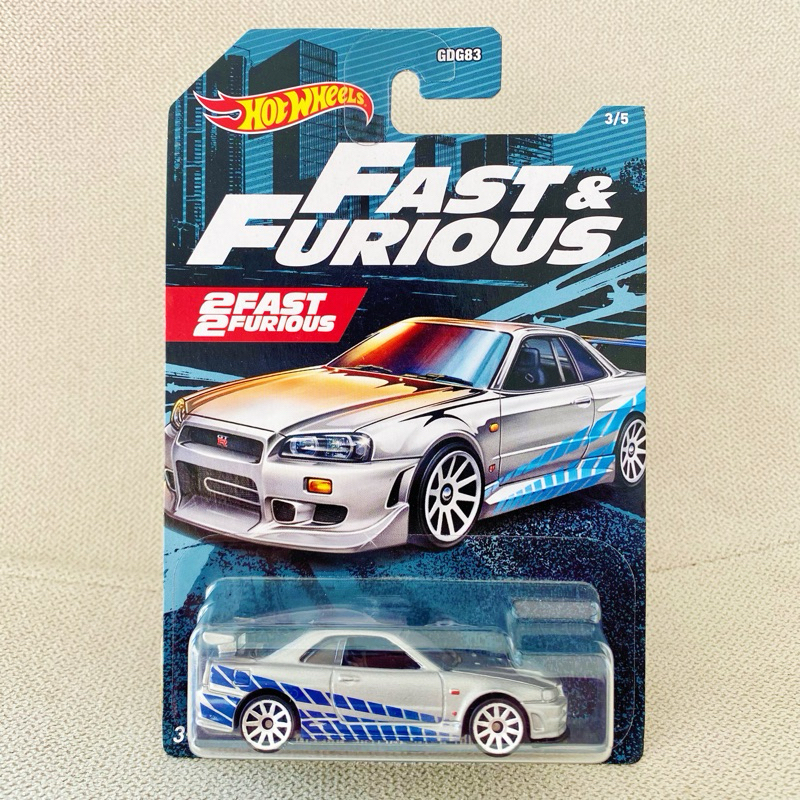 Hot Wheels Nissan Skyline GT-R BNR34 Fast and Furious