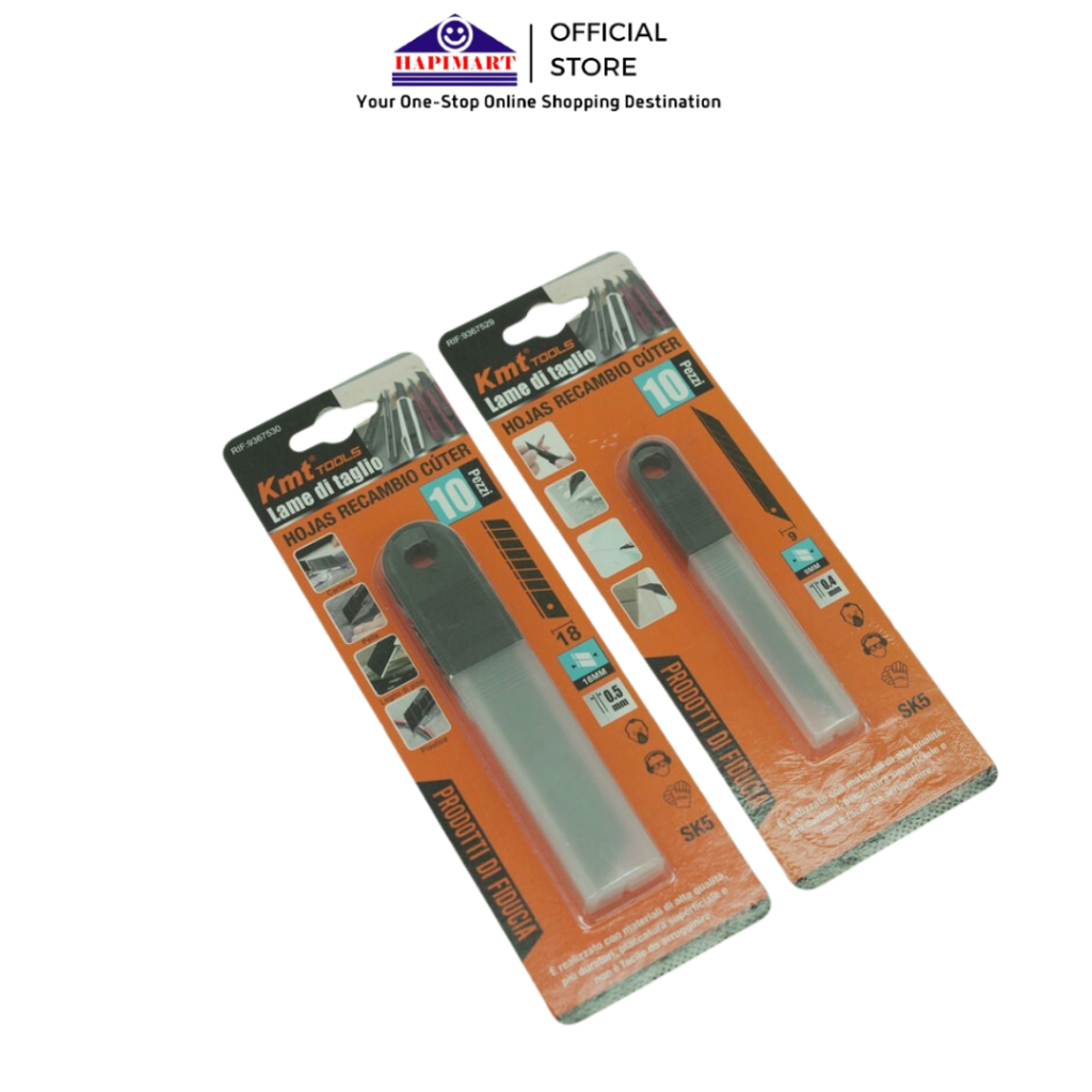

KMT STYLE Isi Cutter Refill 18MM 10 PCS Pisau Cutter Tajam Isi Cutter Besar Pisau Pemotong