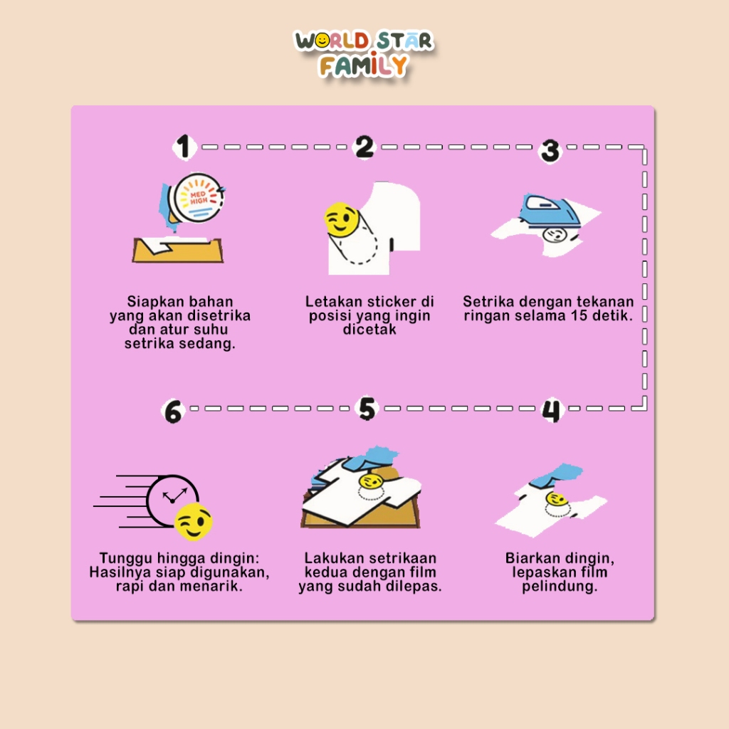 Wsf Stiker Baju Anak Bunga custom Nama stiker nama Anak Sekolah Sticker Nama Label Printing Kain