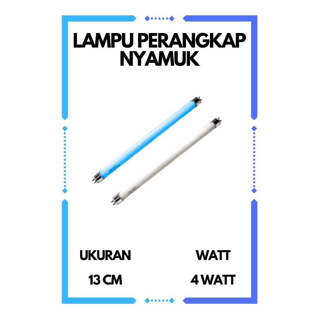 LAMPU PERANGKAP NYAMUK SINAR UV  MOSQUITO KILLER 4W/6W MODEL LAMPU NYAMUK INSERT KILLER