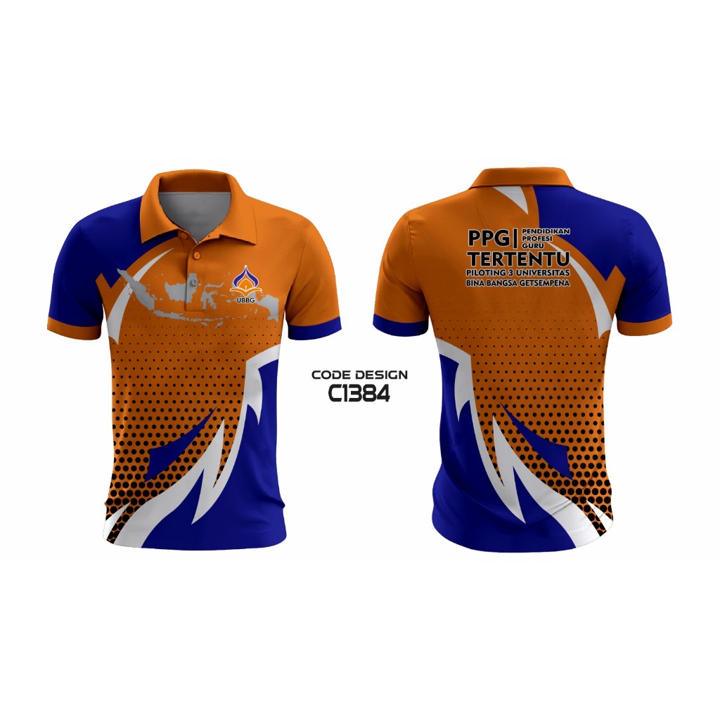 KAOS JERSEY KERAH POLO PPG TERTENTU/PKG PJOK FREE CUSTOM FULL PRINTING KUALITAS PREMIUM