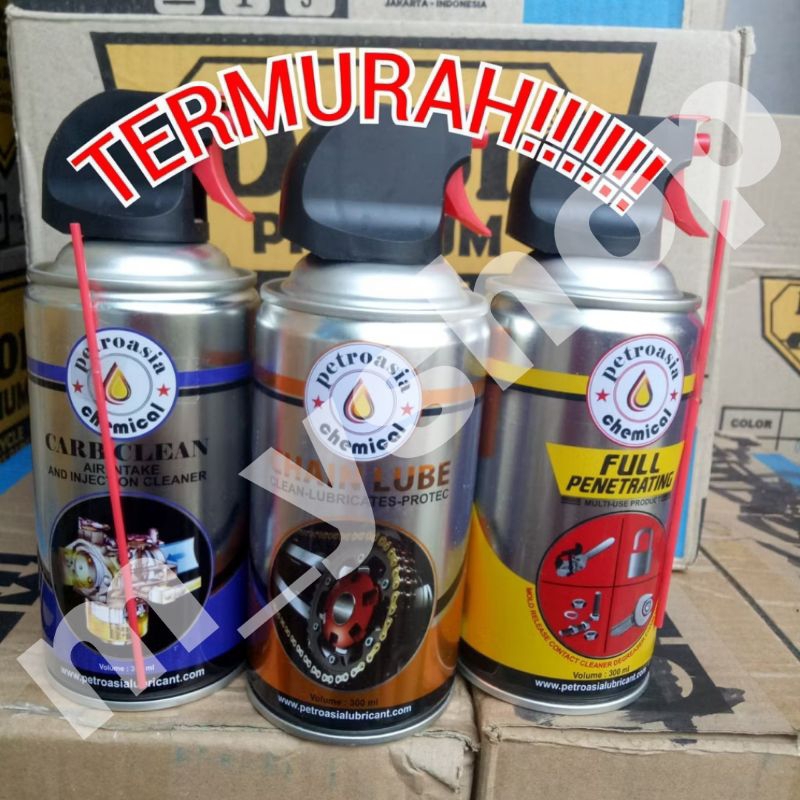 Petroasia Chainlube petroasia carb cleaner petroasia full penetrating petroasia pembersih rantai pel