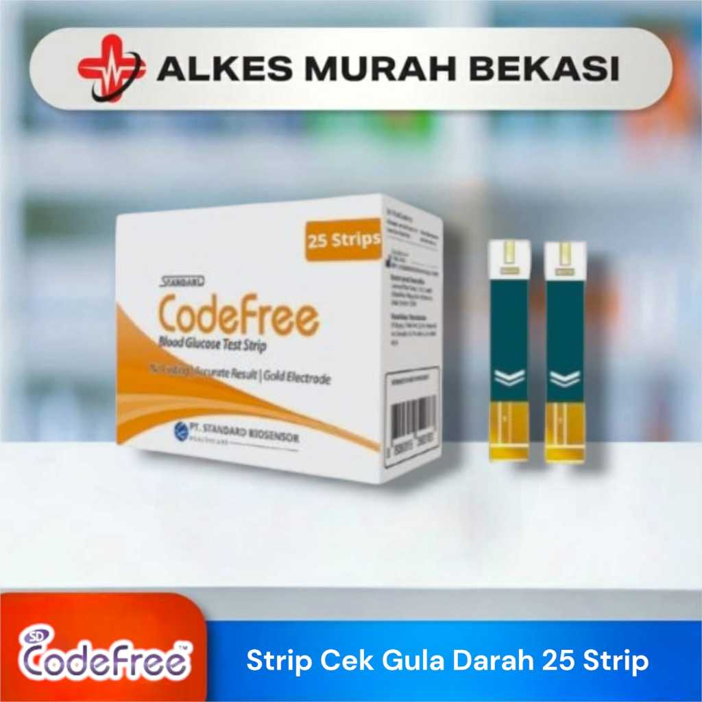 SD BIOSENSOR codeFree Strip Gula Darah 25tes,/box
