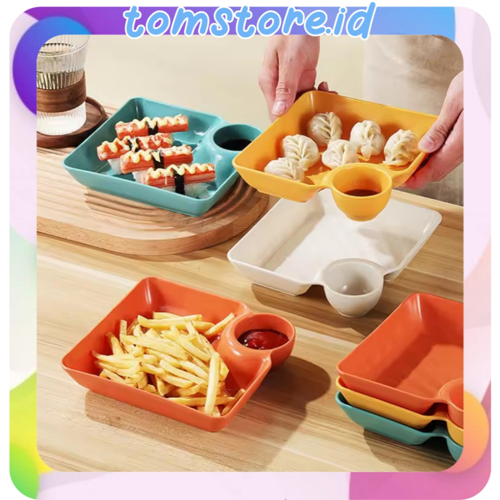 TOMSTORE.ID PIRING SAJI 2 in 1 PIRING INCLUDE TEMPAT SAOS R1209