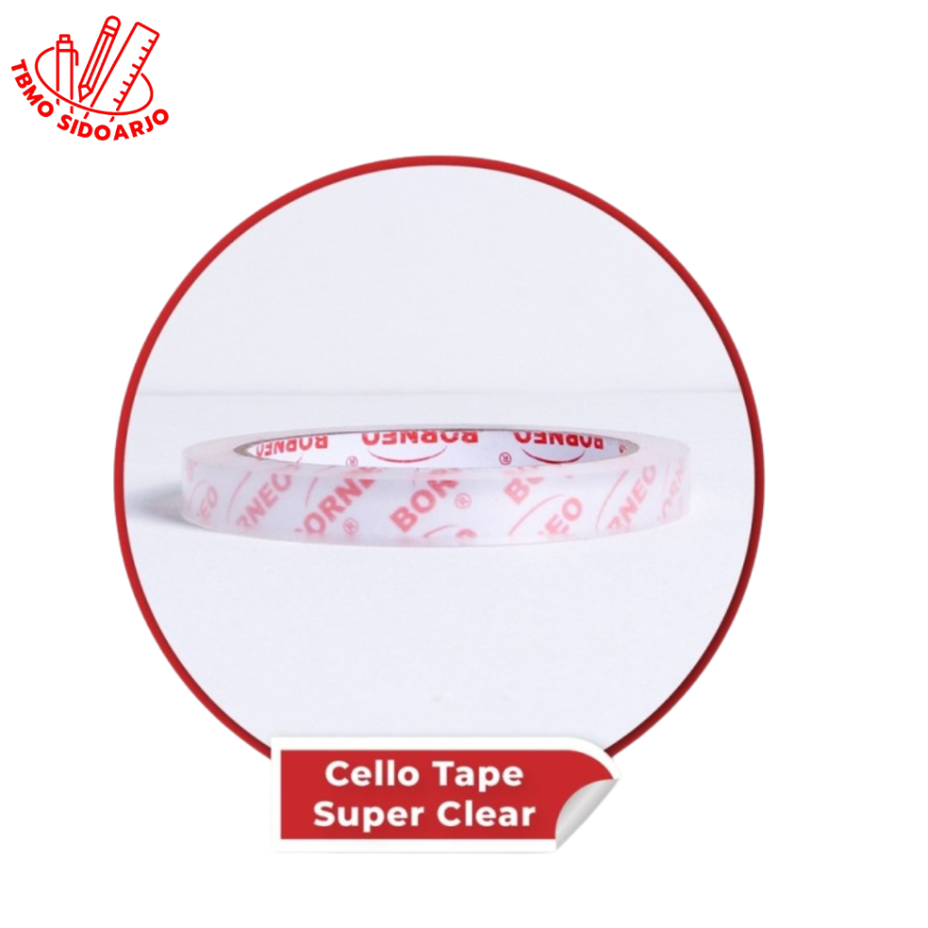 

ISOLASI / CELLO TAPE BORNEO CORE MERAH 12MM