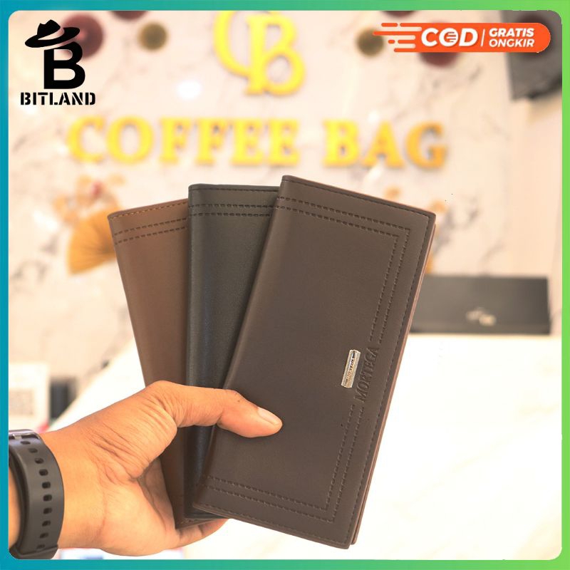 MORTEGA Dompet Panjang Pria Kulit PU-H-15