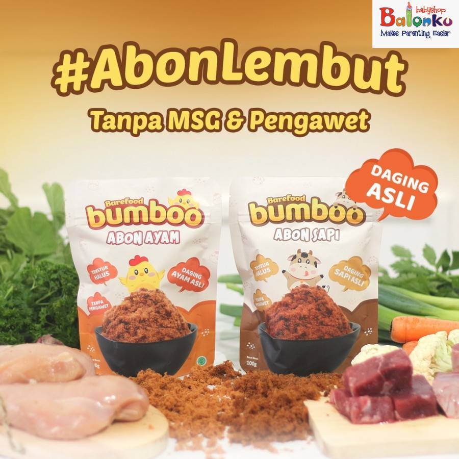 

BUMBOO Abon Asli - Tekstur Lembut MPASI Si Kecil - Sumber Protein - Tanpa MSG - Tanpa Pengawet