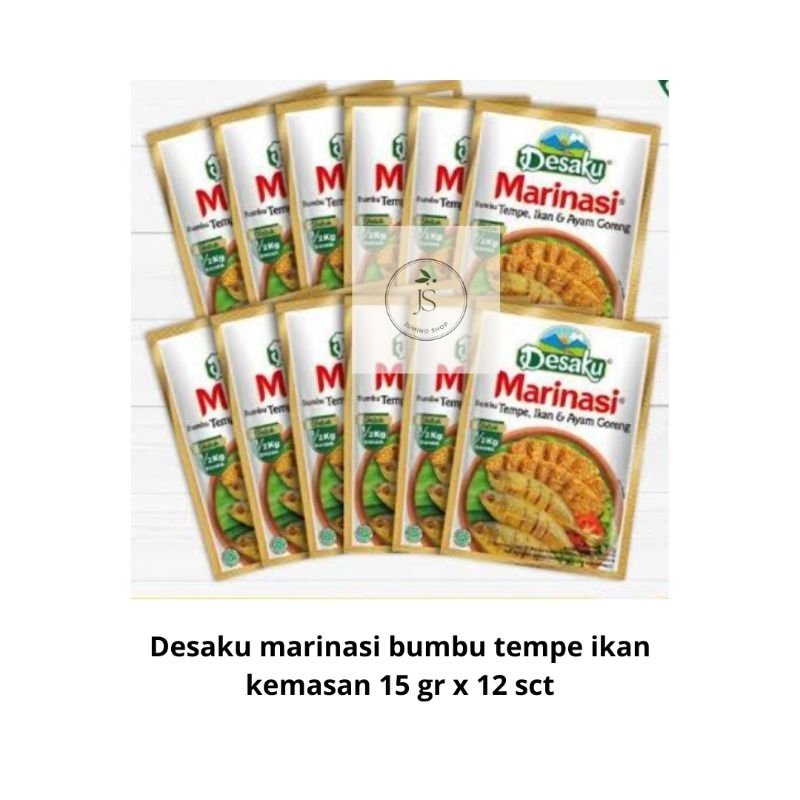 

DESAKU MARINASI BUMBU IKAN, TEMPE KEMASAN 15 GR X 12 SCT