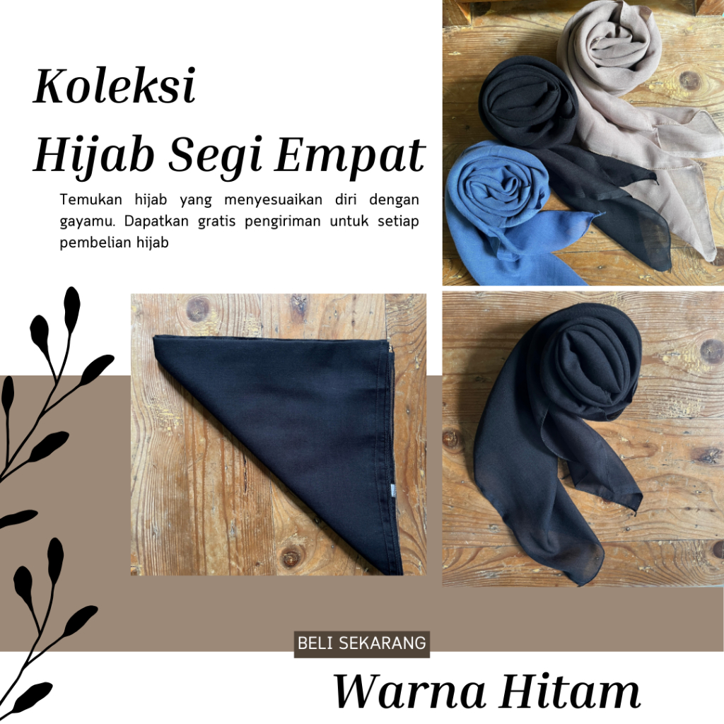 Nizam Hijab Bergo Warna Hitam