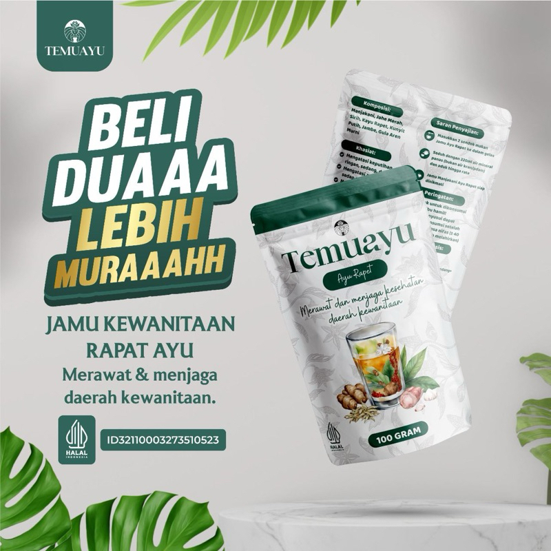 

Temuayu Beli Dua Lebih Murah - Minuman Jamu Instan herbal merawat dan menjaga kesehatan daerah kewatinaan - Mengatasi Keputihan - Melancarkan Datang Bulan - Meredakan nyeri kram Datang Bulan dan Menghilangkan Bau Tak Sedap Daerah Kewanitaan