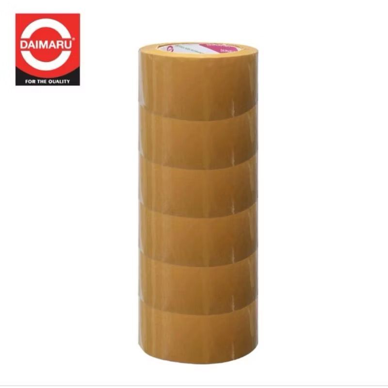 

HSM - (6 Pcs) Lakban Daimaru 2 Inch Bening Coklat 48 mm x 90 Yard OPP Isolasi Tape 0RI