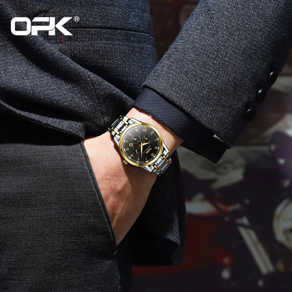 OPK 8119 Jam Tangan Pria Anti Air Original Waterproof Stainless Steel Terbaru