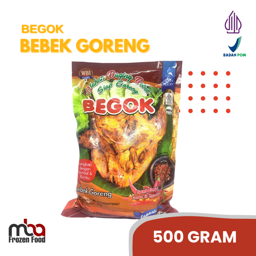 

BEGOK Bebek Goreng Premium /Ayam /Bebek Goreng /Bumbu Bebek /Siap Makan /Frozen Food /Masakan Rumah/Makanan Beku/Ayam Goreng/Ayam Bumbu /Bakaran/Sambal Ayam