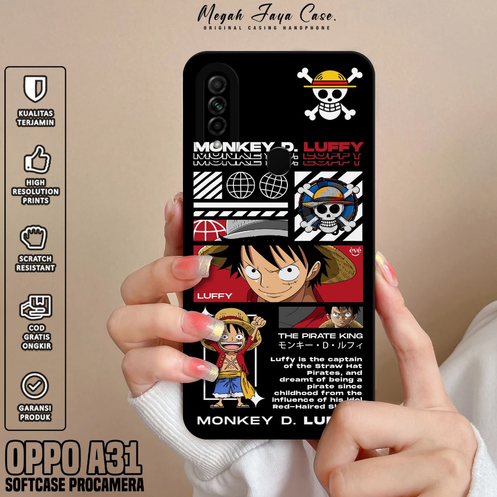 Softcase Hp Oppo A31 - Case Oppo A31 Motif ONE PIECE - Casing Oppo A31 - Silikon Hp Oppo A31 - Pelin