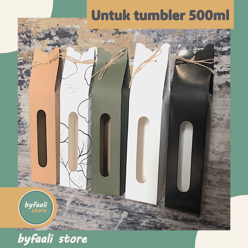

byfaali Kemasan Packaging Box Dus Souvenir Hampers Gift Botol Tumbler Termos 500ml