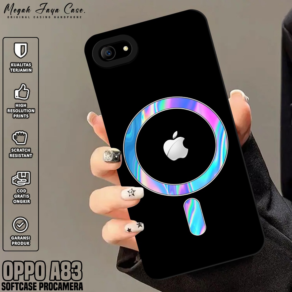 Case Hp Oppo A83 - Softcase Oppo A83 Motif Logo Magsafe - Casing Oppo A83 - Silikon Hp Oppo A83 - Pe