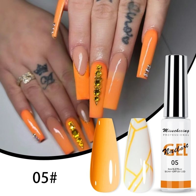 Misscheering Nail Polish - Nail Gel Lukis Kuku - Kutek Gel 3D - Kutek Gel UV - Nail Gel UV - Kutek G