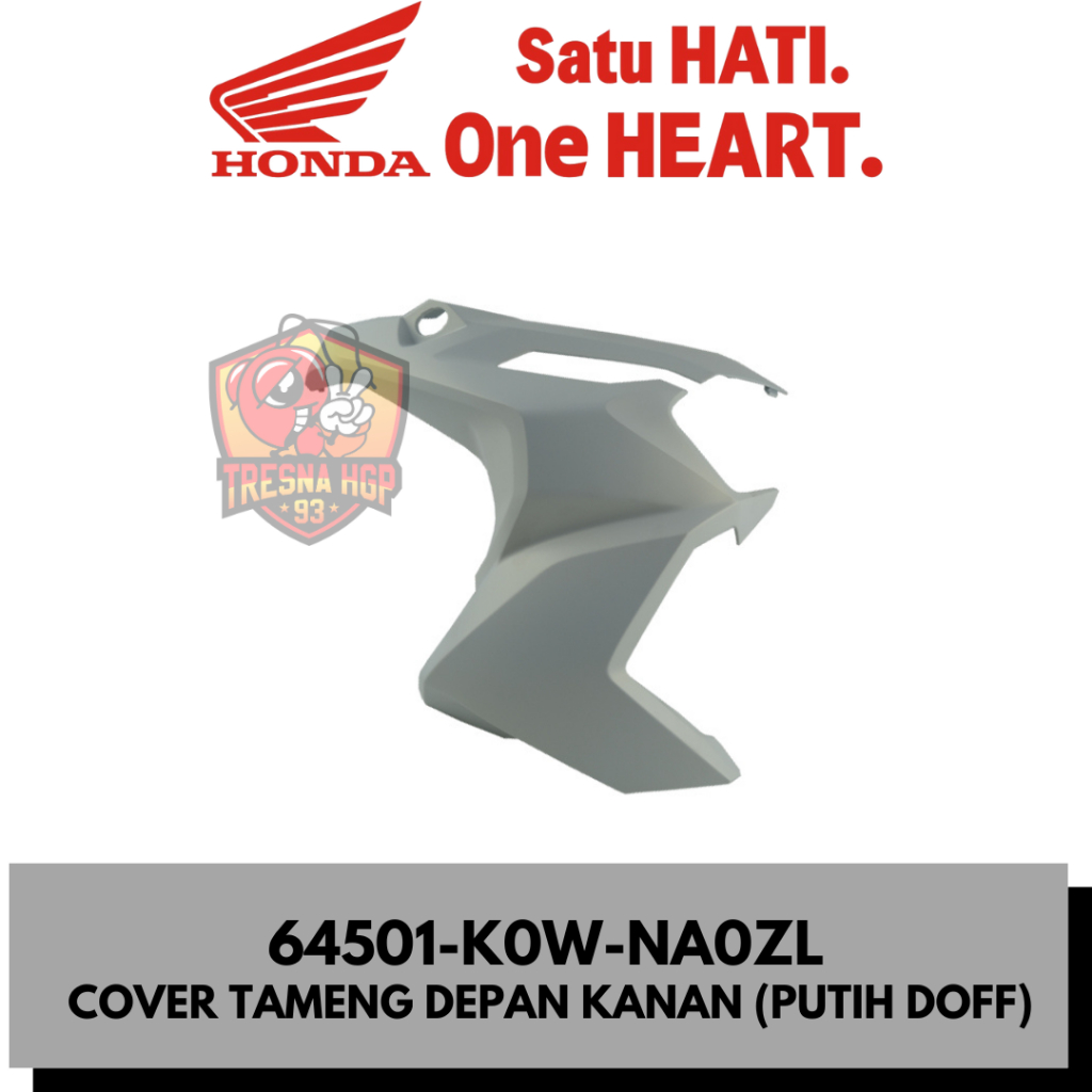 64501-K0W-NA0ZL COVER TAMENG DEPAN (PUTIH DOFF) ADV 160 ORIGINAL | COVER R FRONT SIDE 64501K0WNA0ZL
