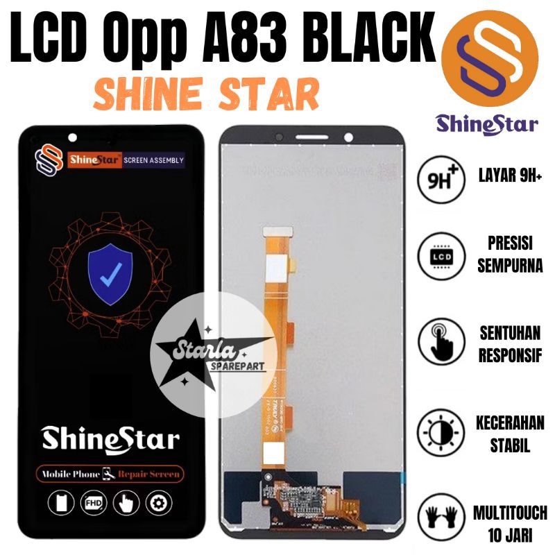 LCD TOUCHSCREEN OPPO A83 BLACK Original SHINE STAR GRATIS LEM+OBENG