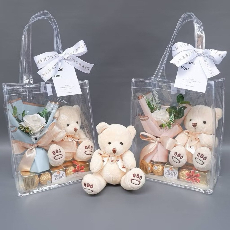 

READY !! Goodie Bag Tas Mika Transparan Tas Mika Tas Hamper Godie Bag Sablon Idul fitri | HAMPERS