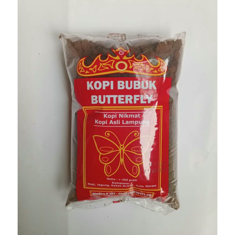 

Kopi Bubuk Butterfly cap kupu kupu 200gr - kopi robusta lampung