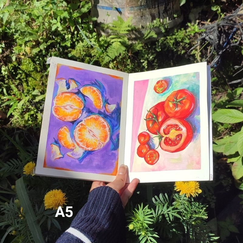 

(CUSTOM) Lukisan Gouache Handmade (100%)