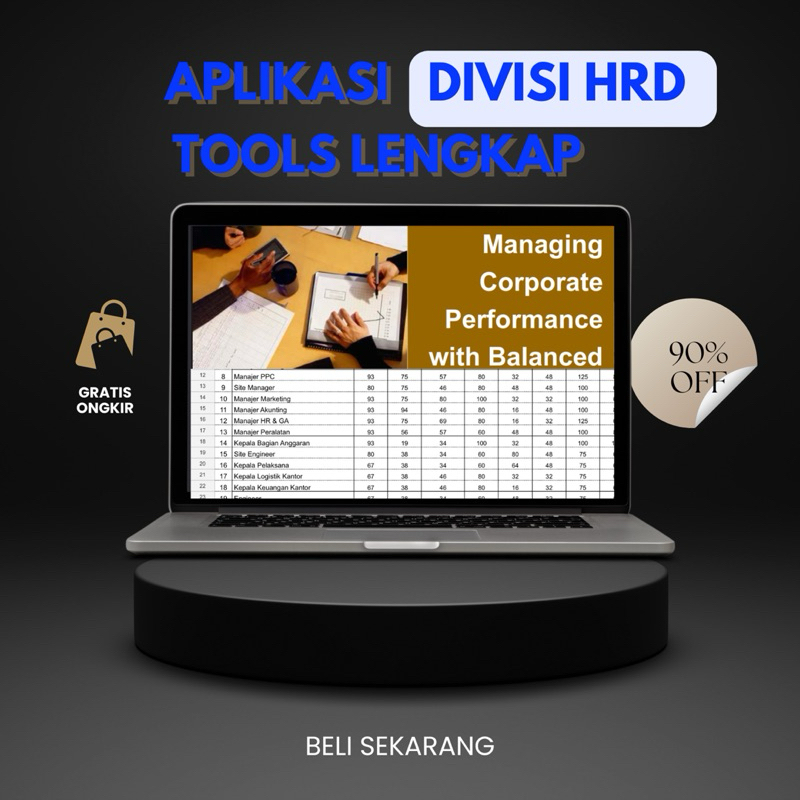 Aplikasi Divisi HRD Tools KPI Alat Tes SOP Analisis karyawan Acara Kantor