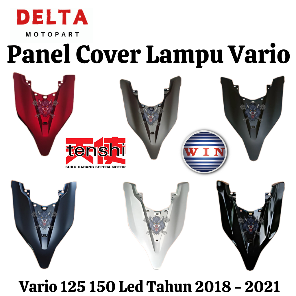 Panel tameng lampu depan vario 125 150 new K59J 2018 - 2021 hitam doff merah doff biru doff coklat d