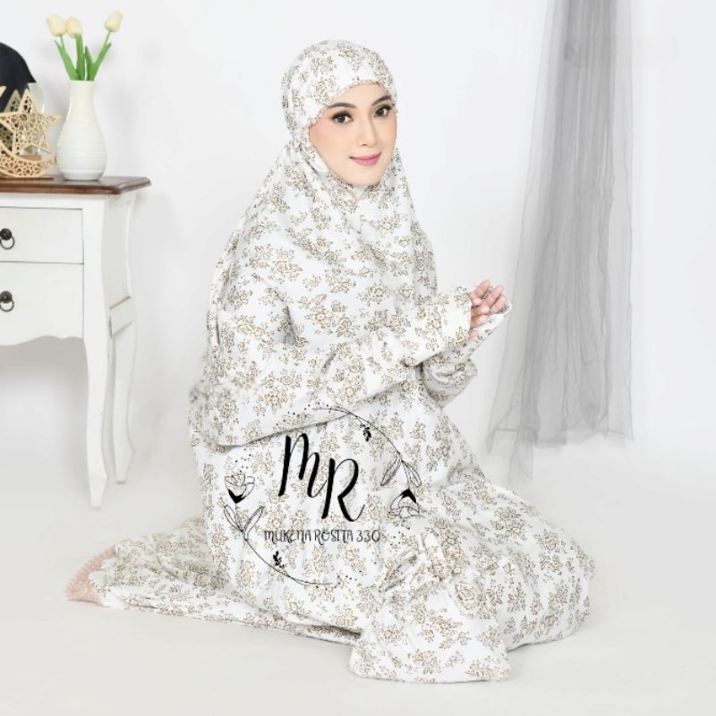 Mukena Terusan Dewasa Jumbo Foil Gliter Mewah