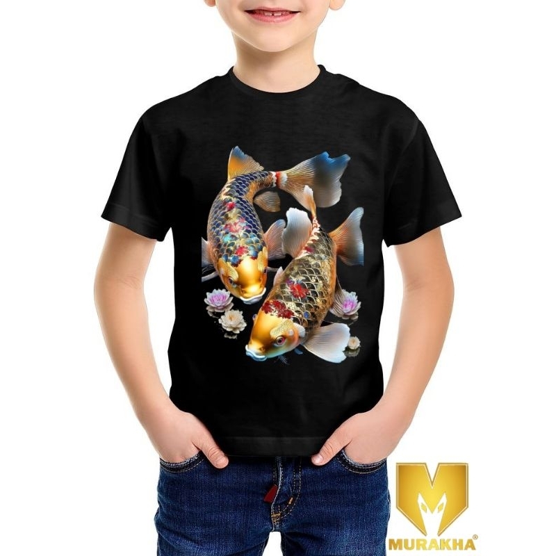 T-shirt / Kaos Anak Distro IKAN KOI ART Premium Cewe Cowo 1-12 tahun