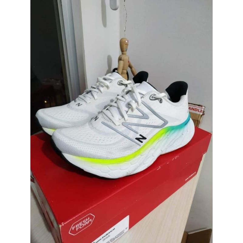 New Balance Fresh Foam X More V4 Mens Running Trainer White/Teal