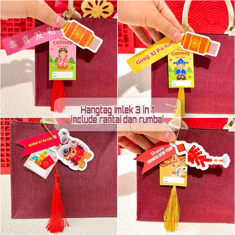 

Hang Tag Imlek 3 Lapis dengan Rantai dan Rumbai | Hang Tag Tema Natal dan Imlek | Chinese New Year Hang Tag | Kartu Ucapan Imlek | Lunar Gift Tag | Greeting Card Imlek | Ornamen Imlek | Hampers Imlek Kartu Ucapan Imlek | Chinese New Year Greeting Card