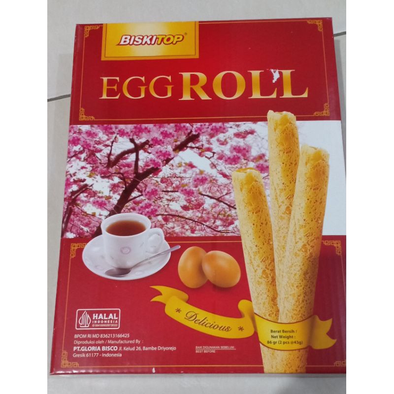 Biskuit Biskitop Egg roll 86g