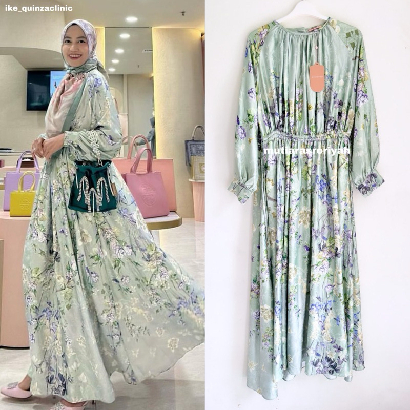 READY STOCK Ria Miranda Dress Elnora S/M L/XL Green Mint Hijau Pastel Riamiranda Spring Diskon Sale