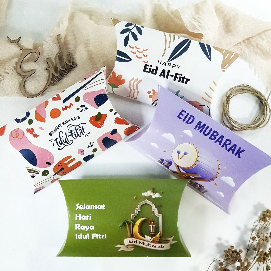 

PILLOW BOX IDUL FITRI /HANGTAG/ HANG TAG / PILLOW BOX RAMADHAN / PILLOW BOX HAMPERS / PILLOW BOX