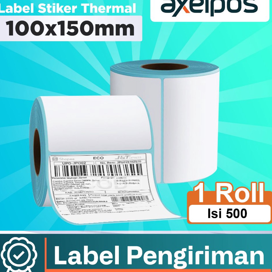 

va Terkini LABEL BARCODE 1 X 15 mm KERTAS STICKER DIRECT THERMAL 1x15 mm Isi 15225 Pcs K54