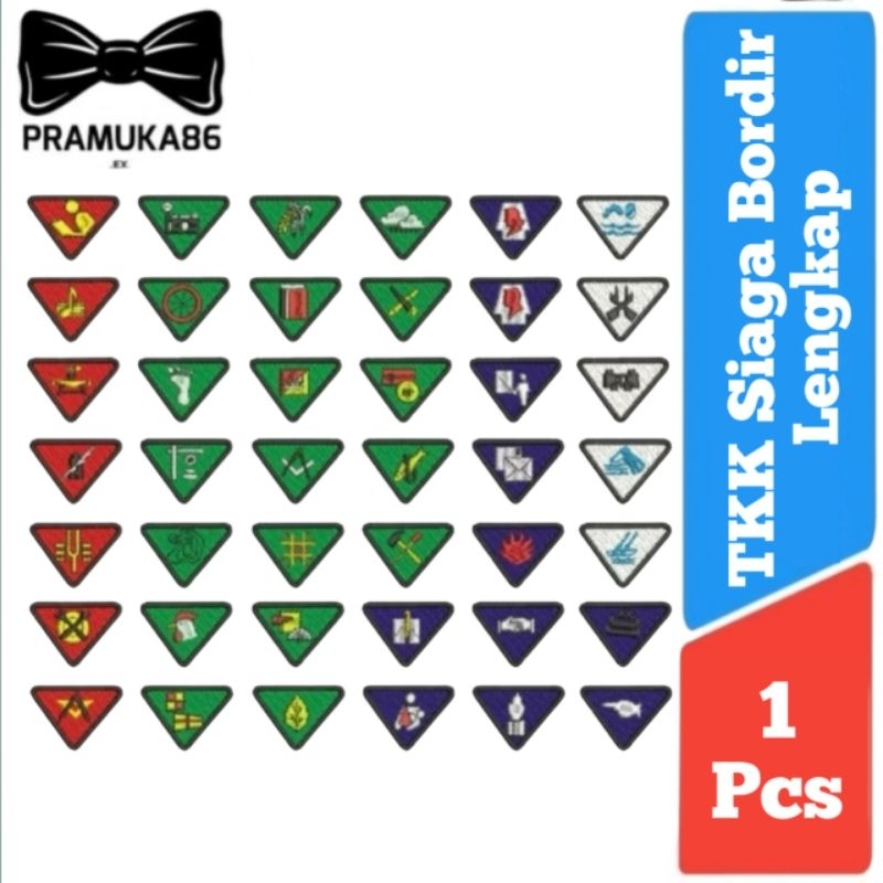 TKK SIAGA Wajib & Non Wajib Bordir / Badge Tkk Pramuka Siaga Khusus Bordir