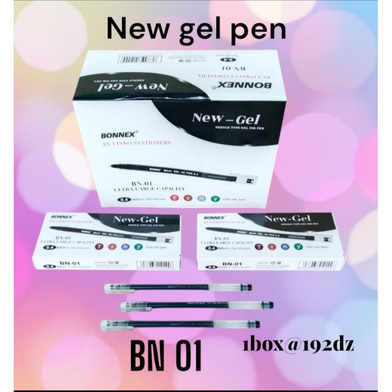 

1PACK (12 PCS) PULPEN GEL/GEL INK PEN BONNEX ZUIXUA NEW JELL 0.40mm