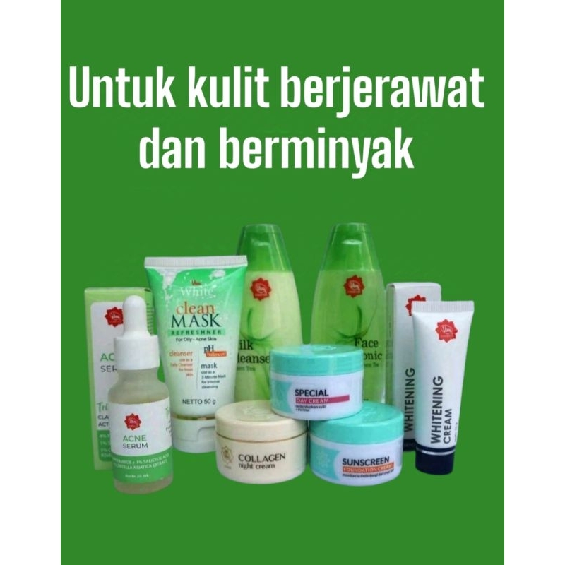 Paket viva 8pcs untuk kulit berjerawat dan berminyak