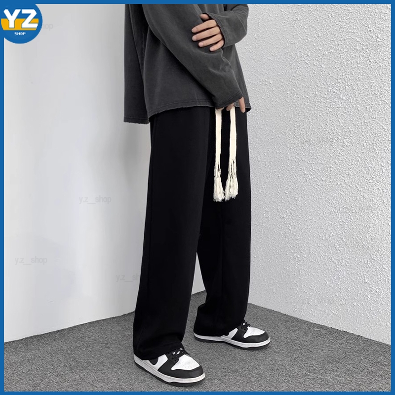 Celana Kasual Pria, Celana Longgar Pria, Celana Kaki Lebar Longgar, Celana Jogging Kasual Pria, Cela