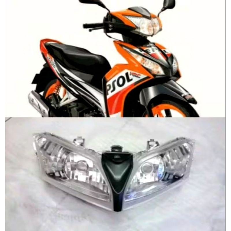 REFLEKTOR KACA LAMPU DEPAN HONDA BLADE 110 CARBU BLADE NEW FI REPSOL 125