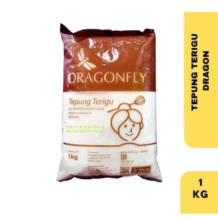 

Tepung Terigu DRAGONFLY 1kg/500GR - Terigu Serbaguna