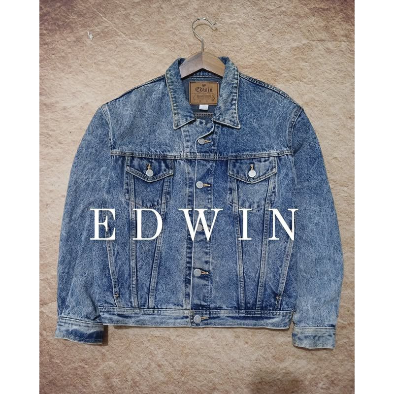 Jaket trucker denim EDWIN bahan tebal pria second/bekas/preloved