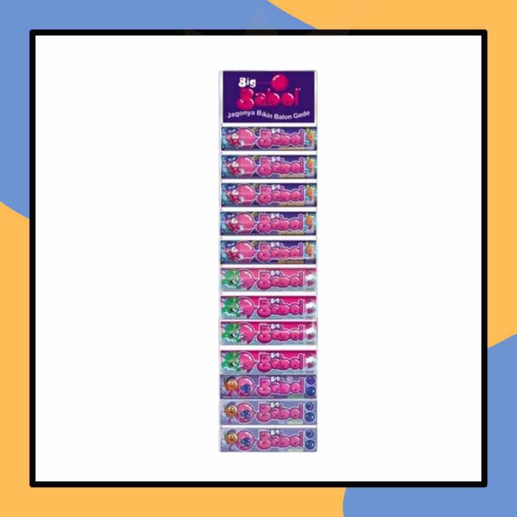 Chupa Chups Big Babol Bubblegum (20gr x 12pcs) Permen Karet Assorted Renceng Aneka Rasa Buah Candy F