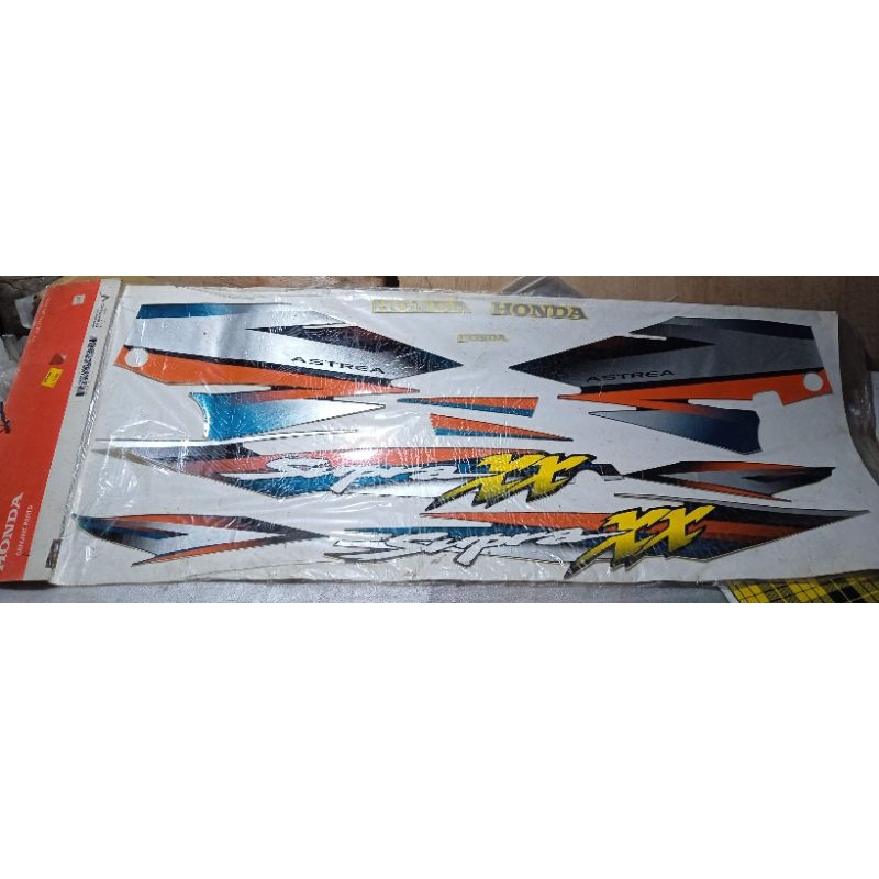 871x0 kev 620 zc rare item original AHM Astra Honda motor stripe nf 100 y 3 striping stiker box cove